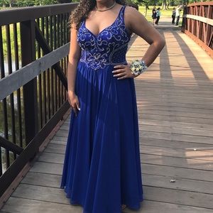 GORGEOUS ROYAL BLUE PROM DRESS!!!